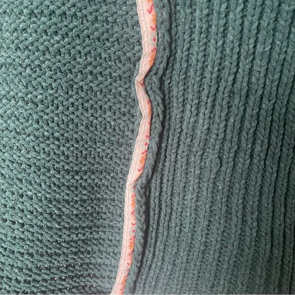 POL green chenille knit kimono sleeve hoodie size large - Picture 7 of 12